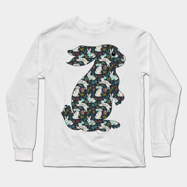 Rabbit garden Long Sleeve T-Shirt by cesartorresart